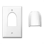 Vanco Single-Custom Two-Piece Bulk Cable Wall Plates (white)