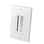 Vanco Decor Style Brush Bulk Cable Single Gang Wall Plate 5p