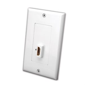 Vanco Slim Line HDMI Decor Wall Plate- Single (White)