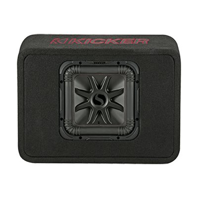 KICKER TL7R102 Single 10” Loaded Truck Enclosure w /  L7R 2-ohm 500W Subwoofer