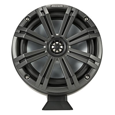 KICKER KMFC8 8" Coaxial 4-ohm Marine Tower System, Flat Mount (black, pair)