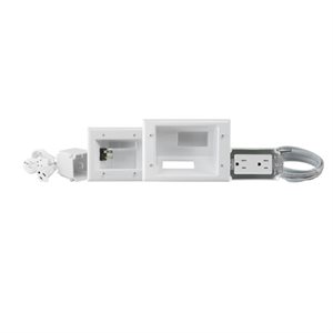 DataComm TV Cable Organizer Kit with Duplex Power Solution