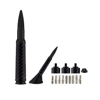 Metra .50 Caliber Replica Antenna, Black Carbon Fiber Wrap