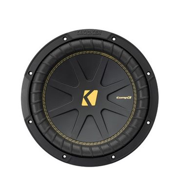 KICKER CompC 10" (25cm) Subwoofer, Single Voice Coil, 4-Ohm