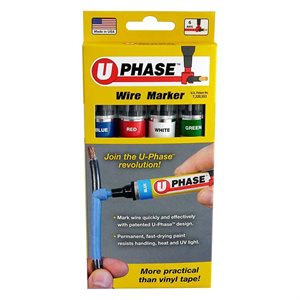Rack-A-Tiers U Phase Marker (blue, red, white and green)