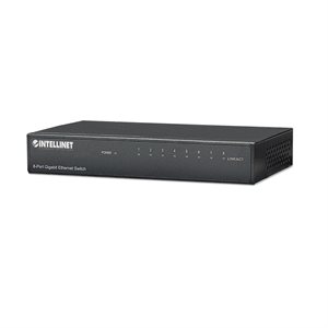 Intellinet 8-Port Desktop Gigabit Ethernet Switch, Metal