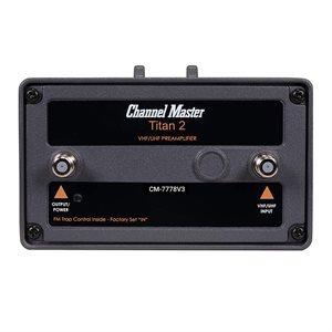Channel Master Single Input Pre-Amp, 16 dB, Outdoor, VHF / UHF / FM, Medium Gain, TITAN