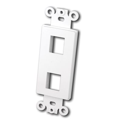 Vanco Decor Style Keystone Wall Plate Inserts- 2 Ports (W