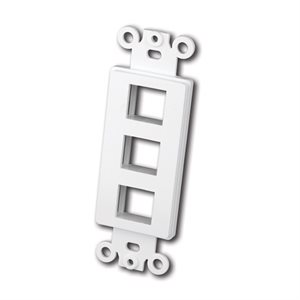 Vanco Decor Style Keystone Wall Plate Inserts- 3 Ports (W