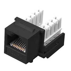 Vanco Cat 5E 90 Degree Keystone Insert - 8 Conductor (Black)