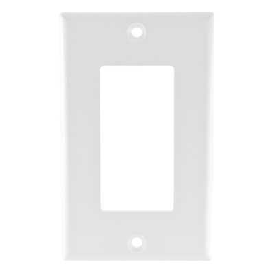 Vanco Single-Gang Decor Style Face Plate (white)