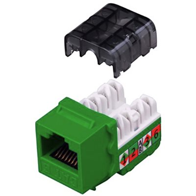 Vanco Cat 6 90 Degree Keystone Inserts- 8 Conductor (Green)