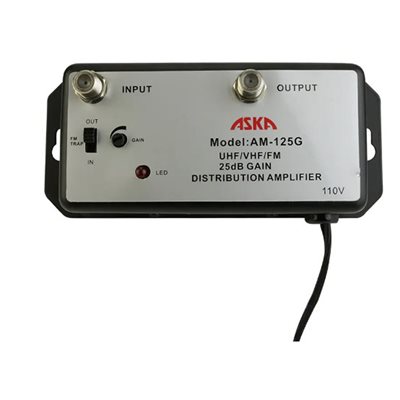 ASKA UHF / VHF / FM Distribution Amplifier with FM Trap And Adjusable Gain Control