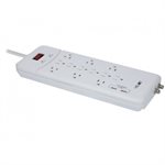 Metra Helios 12 Outlet Surge Protector w /  2 USB Ports