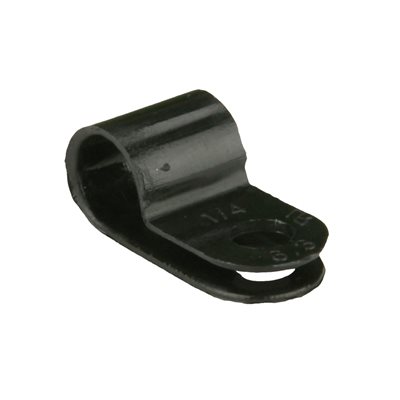 Install Bay 1 / 4" Cable Clamps (black, 100 pk)