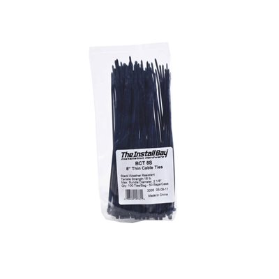 Install Bay 8" 18 lb Thin Cable Tie (100 pk)