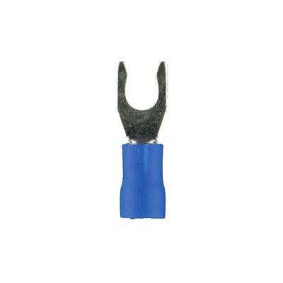 Install Bay 16-14 ga #8 Vinyl Spade Terminal (blue, 100 pk)