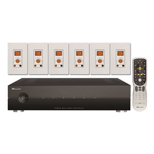 Russound 6-Zone Controller / Amplifier w / Keypads (white / almond)