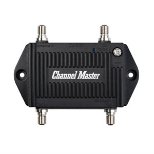 Channel Master TV Antenna Booster 2, 2 port output for off air, 11.5dB per output, 54mhz to 608mhz