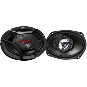 JVC 6"x9” DR Series 3-Way Coaxial 4-Ohm 500W Carbon Mica Cone Speakers (pair)