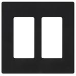 Lutron 2-Gang Wall Plate (black)