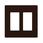 Lutron 2-Gang Wall Plate (brown)