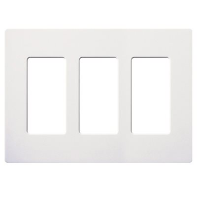 Lutron 3-Gang Wall Plate (white)