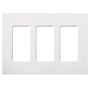 Lutron 3-Gang Wall Plate (white)