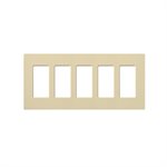 Lutron Claro Wallplate 5 Gang(Ivory)