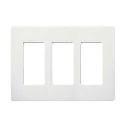 Lutron CLARO WALLPLATE 3 GANG 24-PK(white)