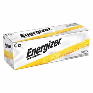 Energizer Industrial C Alkaline 1.5V Battery, 12-Pack