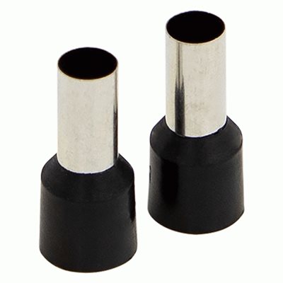 Install Bay Ferrules - Black 8GA 50 / Bag