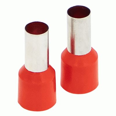 Install Bay Ferrules - Red 8GA 50 / Bag