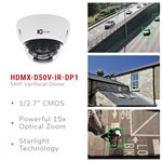 IC Realtime 5MP HD-AVS Indoor / Outdoor Mid Size Vandal Dome C