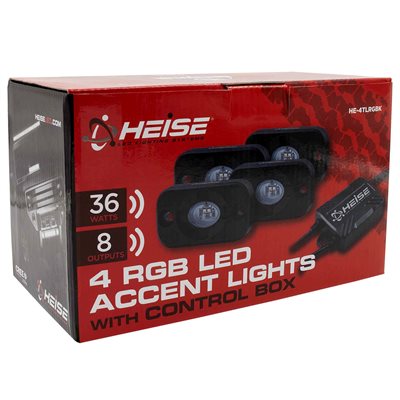 Heise RGB Accent Lights, 4pk Kit (black housing)