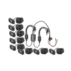 Heise RGB Accent Lights, 8 Pack Kit (black housing)