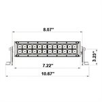 Heise 8" Dual Row Blackout Light Bar