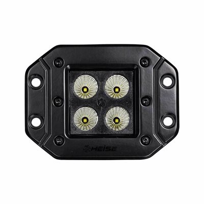 Heise 3" Flush Mount 4 LED Cube Flood Light, Blackout Series