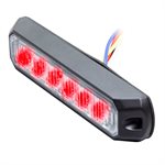 Heise Single Color Red Marker Lights - 4.9 Inch, 6 LED