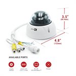 IC Realtime 4MP IP Indoor / Outdoor Mid Size Vandal Dome. Vari