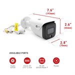 IC Realtime 4MP IP Indoor / Outdoor Mid Size Bullet(white)