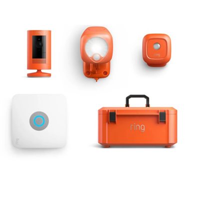 RING Jobsite 5-pc Security Starter Kit, Orange