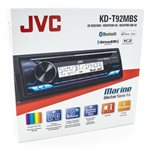 JVC Marine Powersports Single DIN w /  Bluetooth Variable Color 4V CD Receiver