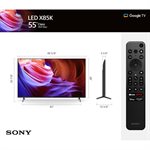 Sony 55" 4K Smart Google TV w /  backlit LED & HDR