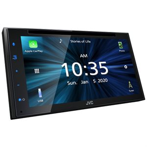 JVC 6.8" DDIN CD / DVD Wired Apple CarPlay / Android Auto