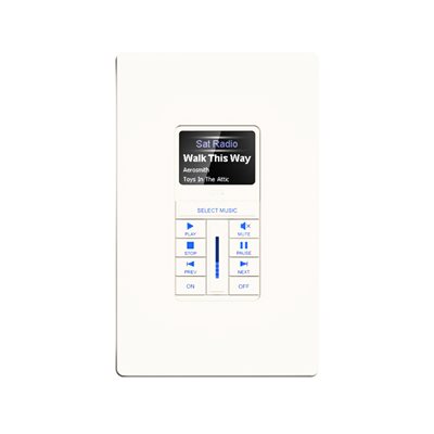 RTI 1.2" Color In-wall Multi-room LED Keypad (White)