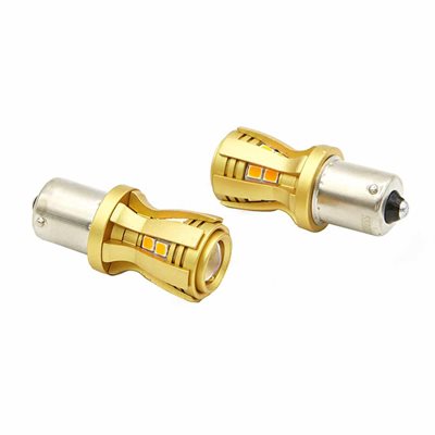 Lucas Lighting 1156 BA15S 16 LED Canbus Bulb (Amber)