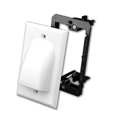 Vanco Flat Panel Bulk Cable Wall Plate with Mounting Bracket