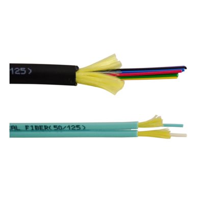 Techlogix Duplex 2.0mm zip-cord indoor riser-rated OM3 -- 50um Corning ClearCurve -- 1000ft