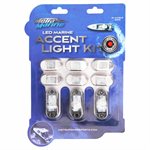 Metra Marine Accent 9 Light Kit - White LED, - Plastic Bezel